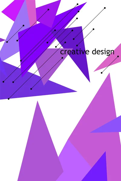 幾何学的抽象的なポリゴン背景。三角形で構成される折り紙のスタイルのパターン. — ストックベクタ
