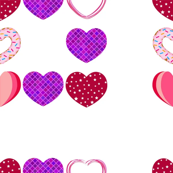 Antecedentes románticos abstractos con corazones. Fondo vectorial para el día de San Valentín . — Archivo Imágenes Vectoriales