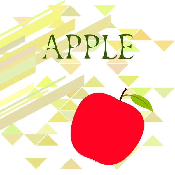 Illustration Apple Frame Vector Vektor Kort Design Med Äpple Och — Stock vektor