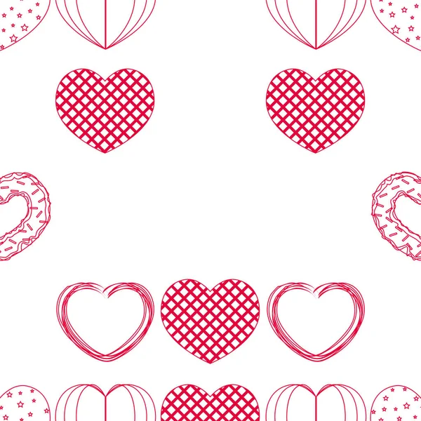 Antecedentes románticos abstractos con corazones. Fondo vectorial para el día de San Valentín . — Archivo Imágenes Vectoriales