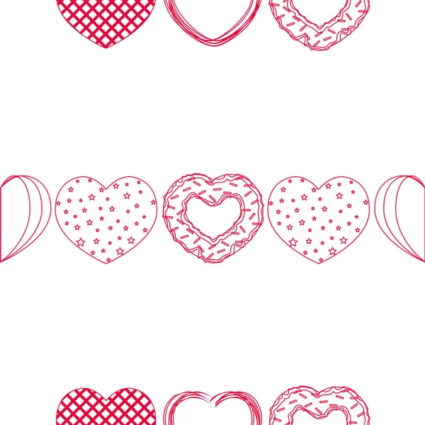 Antecedentes románticos abstractos con corazones. Fondo vectorial para el día de San Valentín . — Vector de stock