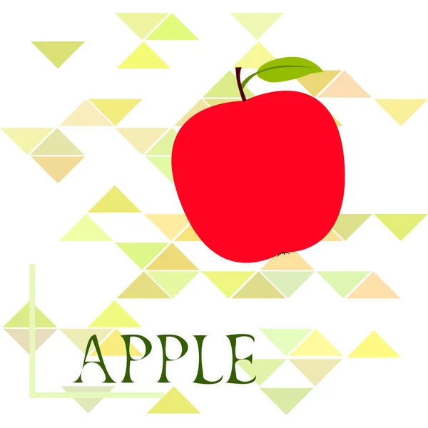 Ilustración Vectorial Del Marco Apple Diseño Tarjeta Vectorial Con Manzana — Archivo Imágenes Vectoriales