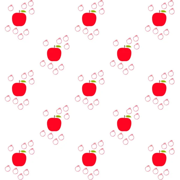 Ilustración Vectorial Del Marco Apple Diseño Tarjeta Vectorial Con Manzana — Vector de stock