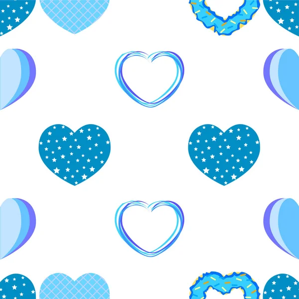 Antecedentes románticos abstractos con corazones. Fondo vectorial para el día de San Valentín . — Vector de stock