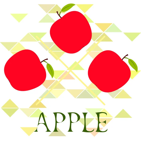 Απεικόνιση Διανυσματικών Πλαισίων Apple Σχεδίαση Διανυσματικής Κάρτας Μήλο Και Φύλλο — Διανυσματικό Αρχείο