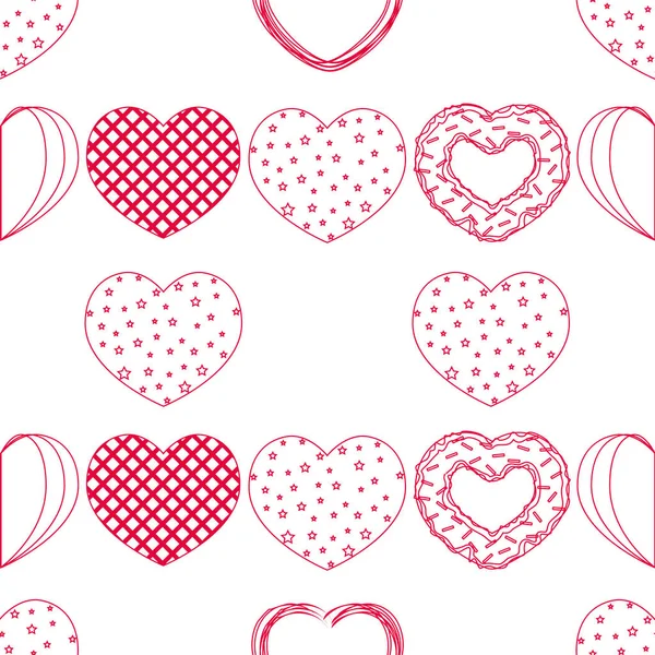 Abstract romantic background with hearts. Vector backdrop for Valentine's day. — Stock Vector