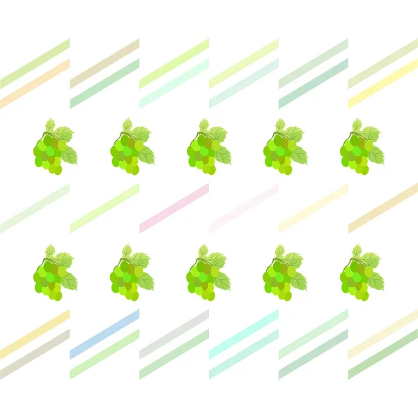 Uva con hoja. Elementos vectoriales para el diseño — Vector de stock