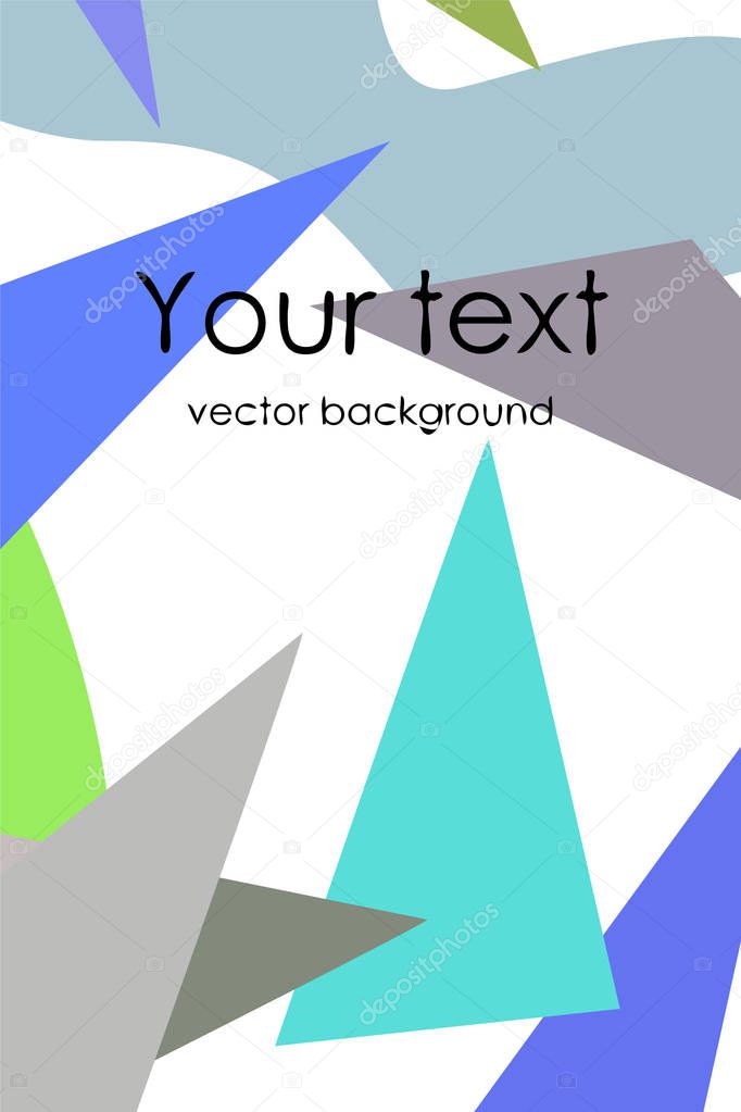 Abstract modern poligonal background for brochure and covers, made with geometrical shapes.