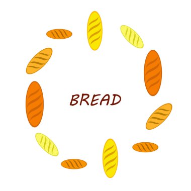 Fırın geçmişi. Çizgi grafikleri. Ekmek koleksiyonu. Ekmek Evi. Üst görünüm illüstrasyonu işleniyor. Vektör illüstrasyonu