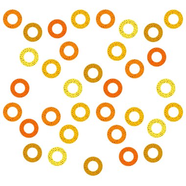 Haşhaş ve susam düz tasarım ile Simit. Fırın ürünlerinin vektör illüstrasyonu. Taze ve lezzetli ekmek yemek.