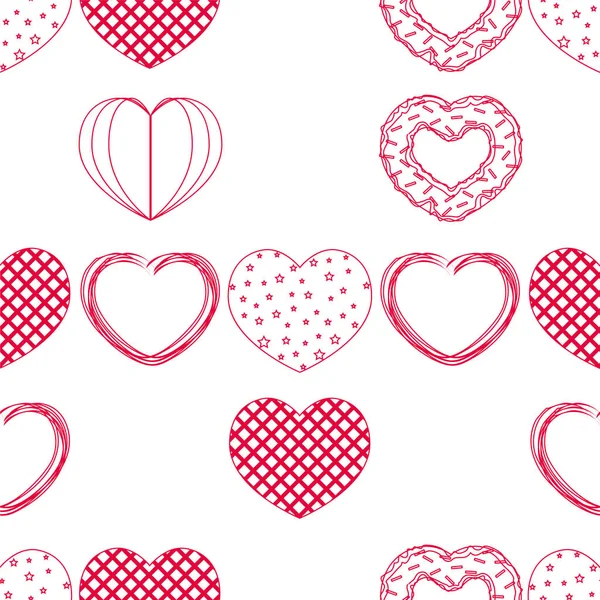 Abstract romantic background with hearts. Vector backdrop for Valentine's day. — Stock Vector