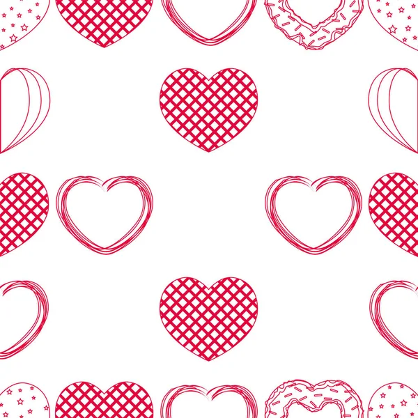 Abstract romantic background with hearts. Vector backdrop for Valentine's day. — Stock Vector