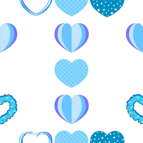 Abstract romantic background with hearts. Vector backdrop for Valentine's day. — Stock Vector