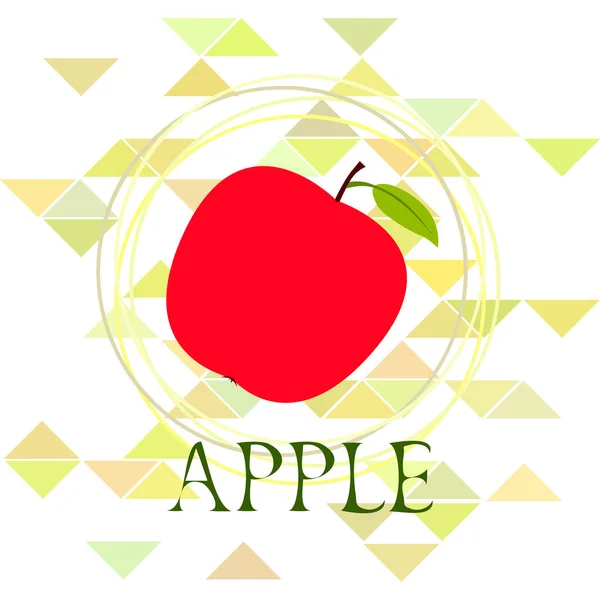 Illustration Apple Frame Vector Vektor Kort Design Med Äpple Och — Stock vektor