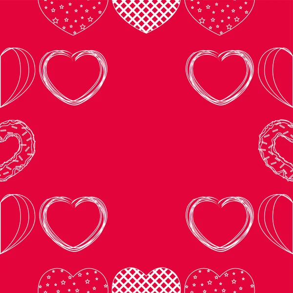 Abstract romantic background with hearts. Vector backdrop for Valentine's day. — Stock Vector