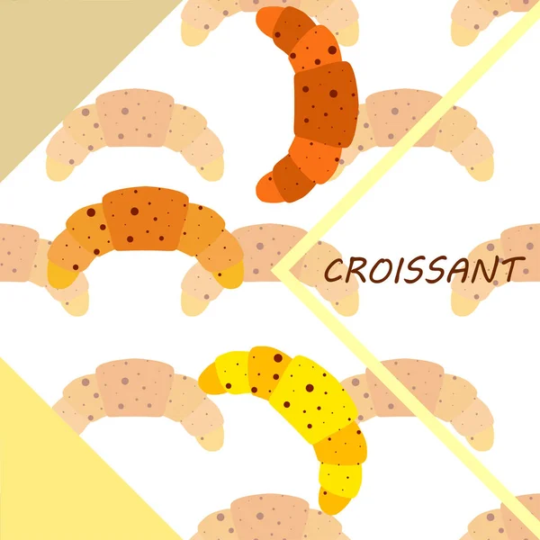 Croissant icon. plochý ilustrace croissant - vektorová ikona. symbol croissantu — Stockový vektor