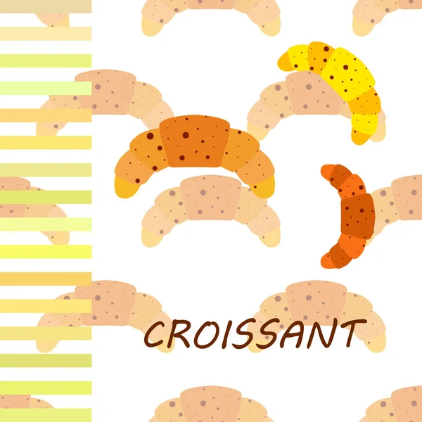 Croissant icon. plochý ilustrace croissant - vektorová ikona. symbol croissantu — Stockový vektor