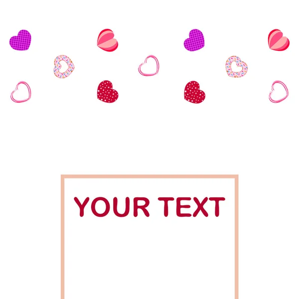 Реферат романтичний фон з сердечками. Векторний фон на день Святого Валентина. — стоковий вектор