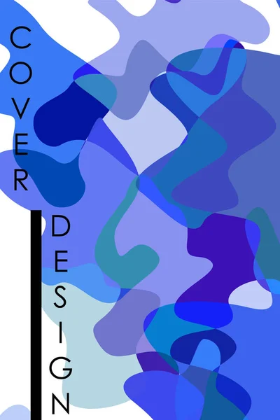 Abstrakte flüssige kreative Vorlage, Karte, farbiger Einband. Aquarelldesign, Flüssigkeiten, Formen. Trendvektor. — Stockvektor