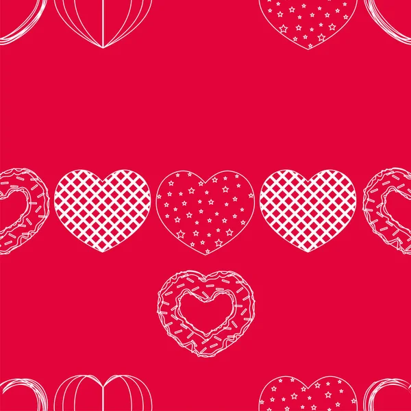 Abstract romantic background with hearts. Vector backdrop for Valentine's day. — Stock Vector