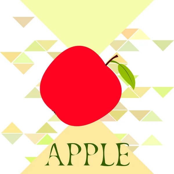 Illustration Apple Frame Vector Vektor Kort Design Med Äpple Och — Stock vektor