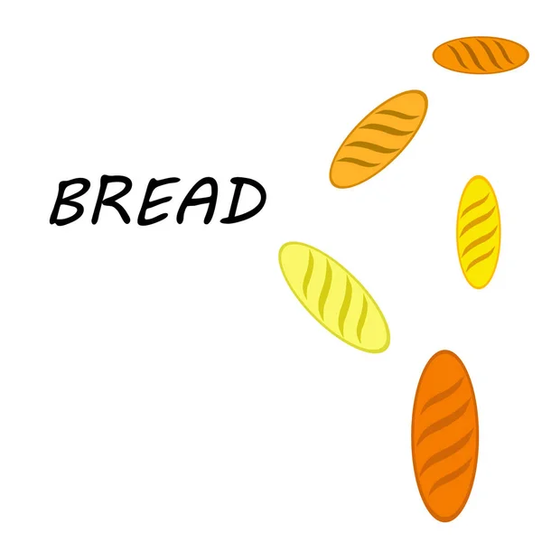 Fond de boulangerie. Graphiques linéaires. La collecte de pain. Maison du Pain. Gravure illustration vue du dessus. Illustration vectorielle — Image vectorielle