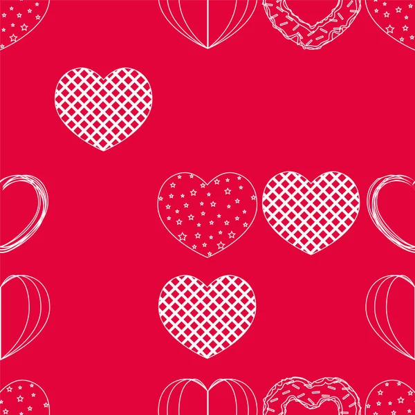 Abstract romantic background with hearts. Vector backdrop for Valentine's day. — Stock Vector