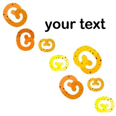 Pretzel geleneksel pişirme. Tatil Oktoberfest için Illustration. Almanya. Münih. Bira için atıştırmak. Cafe. Aperatif Bar. Ekmek. Fırın.