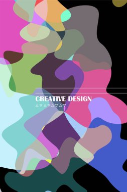 Soyut Akışkan yaratıcı şablon, kart, renk kapağı. Suluboya tasarımı, sıvılar, şekiller. Trendy vektör.