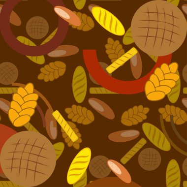 Fırın ürün gıda toplama vektör çizim