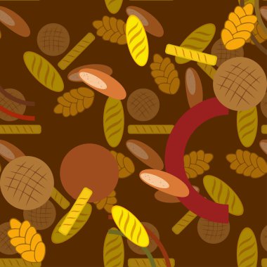 Fırın ürün gıda toplama vektör çizim