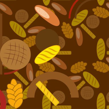 Fırın ürün gıda toplama vektör çizim