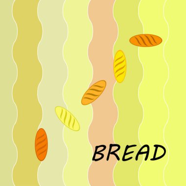 Fırın geçmişi. Çizgi grafikleri. Ekmek koleksiyonu. Ekmek Evi. Üst görünüm illüstrasyonu işleniyor. Vektör illüstrasyonu