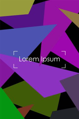 Geometrik şekillerle yapılmış broşür ve kapaklar için soyut modern poligonal arka plan.