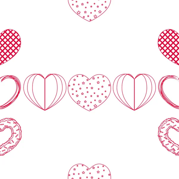 Antecedentes románticos abstractos con corazones. Fondo vectorial para el día de San Valentín . — Vector de stock