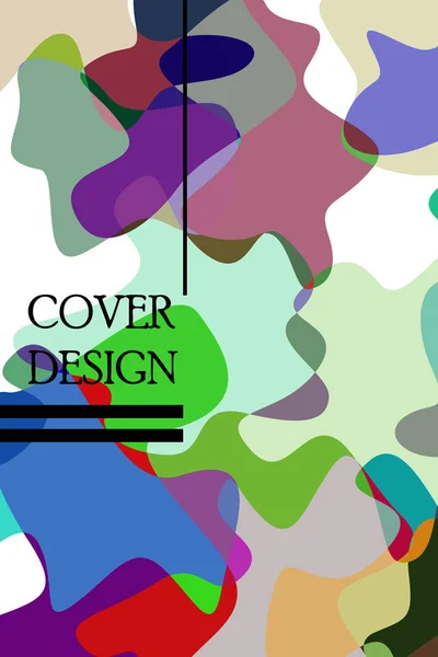 Kreativní šablona, karta, barevný kryt. Design akvarel, kapaliny, tvary. Módní vektor. — Stockový vektor