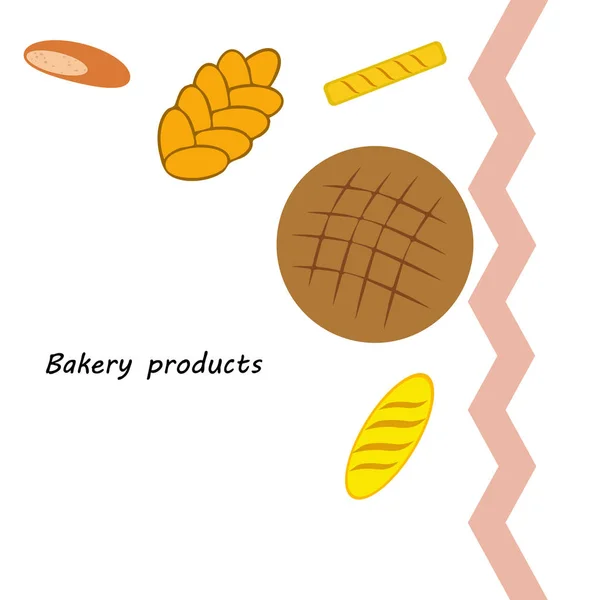 Vector illustration of Bakery Product Food Collection — Stock Vector