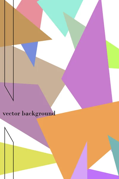 기하학적 추상 다각형 배경입니다. 삼각형으로 구성된 종이 접기 스타일의 패턴. — 스톡 벡터
