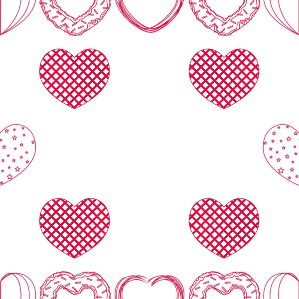 Abstract romantic background with hearts. Vector backdrop for Valentine's day. — Stock Vector