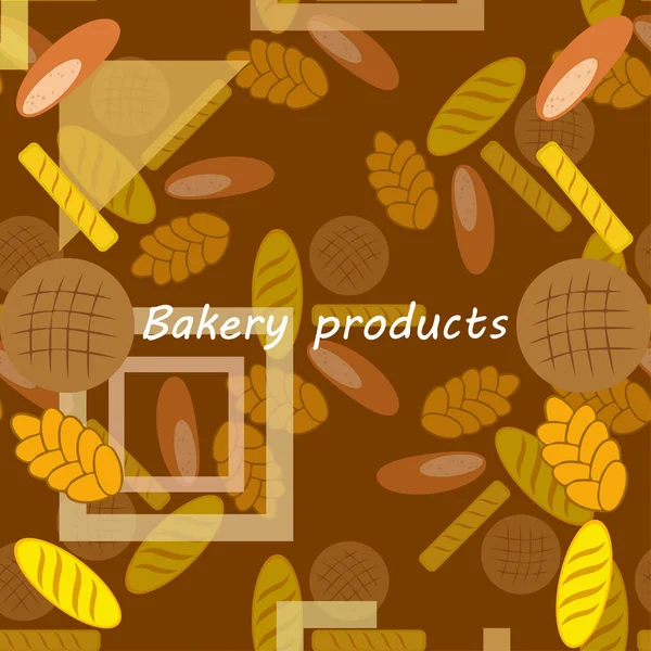 Vektor illustration av bageri produkt mat samling — Stock vektor