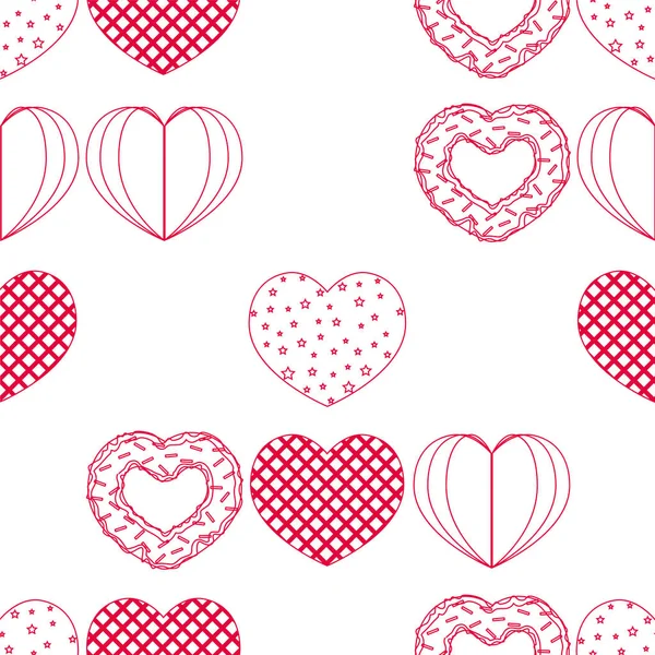 Abstract romantic background with hearts. Vector backdrop for Valentine's day. — Stock Vector