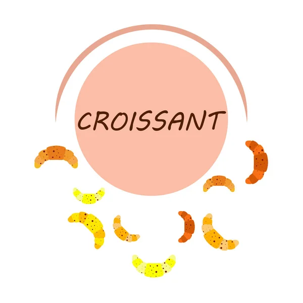 Icono de croissant. ilustración plana de croissant - icono de vector. símbolo de signo de croissant — Archivo Imágenes Vectoriales