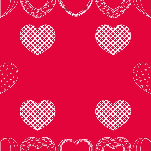 Abstrakte romantische Hintergrund mit Herzen. Vektorkulisse für den Valentinstag. — Stockvektor
