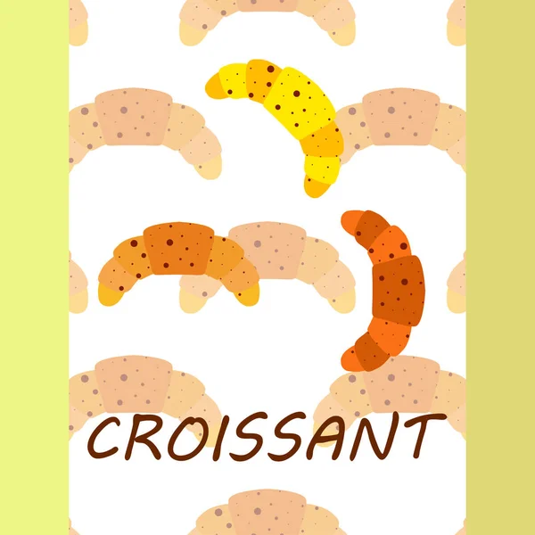 Croissant icon. plochý ilustrace croissant - vektorová ikona. symbol croissantu — Stockový vektor