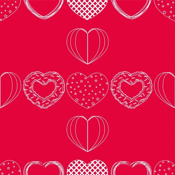 Abstrakte romantische Hintergrund mit Herzen. Vektorkulisse für den Valentinstag. — Stockvektor