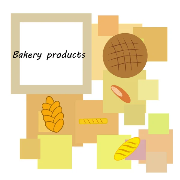Illustrazione vettoriale della collezione di prodotti da forno — Vettoriale Stock