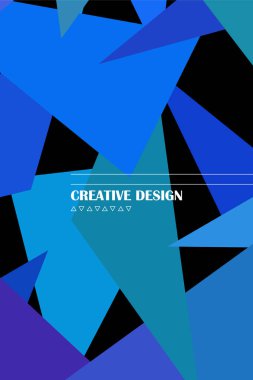 Geometrik şekillerle yapılmış broşür ve kapaklar için soyut modern poligonal arka plan.
