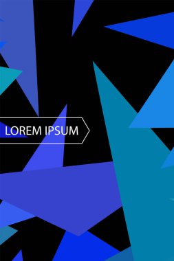 Geometrik şekillerle yapılmış broşür ve kapaklar için soyut modern poligonal arka plan.