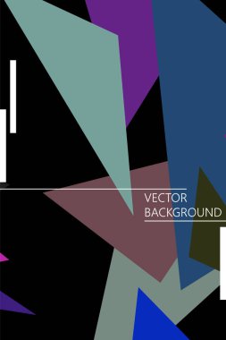 Geometrik şekillerle yapılmış broşür ve kapaklar için soyut modern poligonal arka plan.