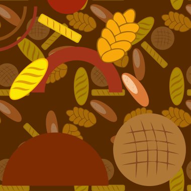 Fırın ürün gıda toplama vektör çizim